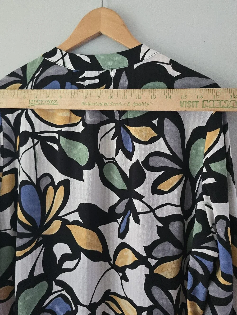 Apparenza Black Multi Floral Print Open Front Tunic